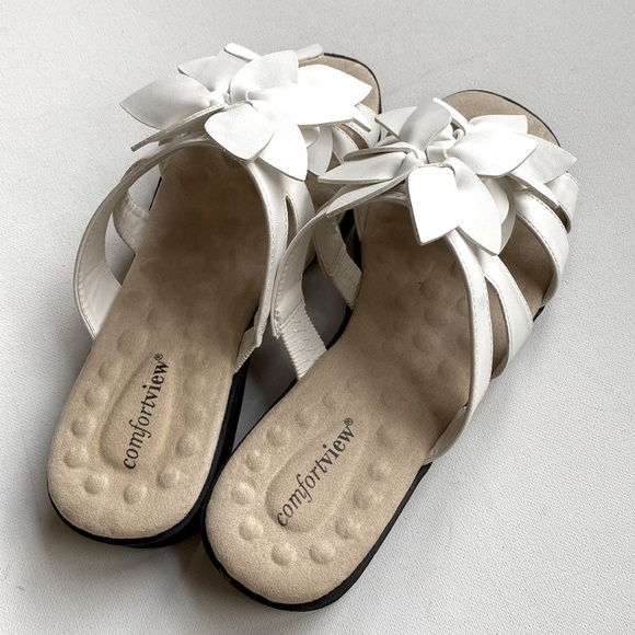 Comfortview The Paula White Floral Sandal, Size 7 1/2W - Picture 5 of 10